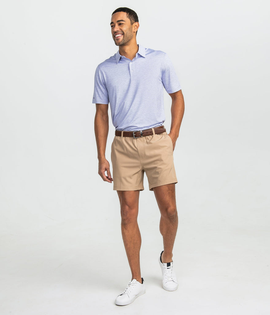 Heather Madison Stripe Polo - Iris | Southern Shirt