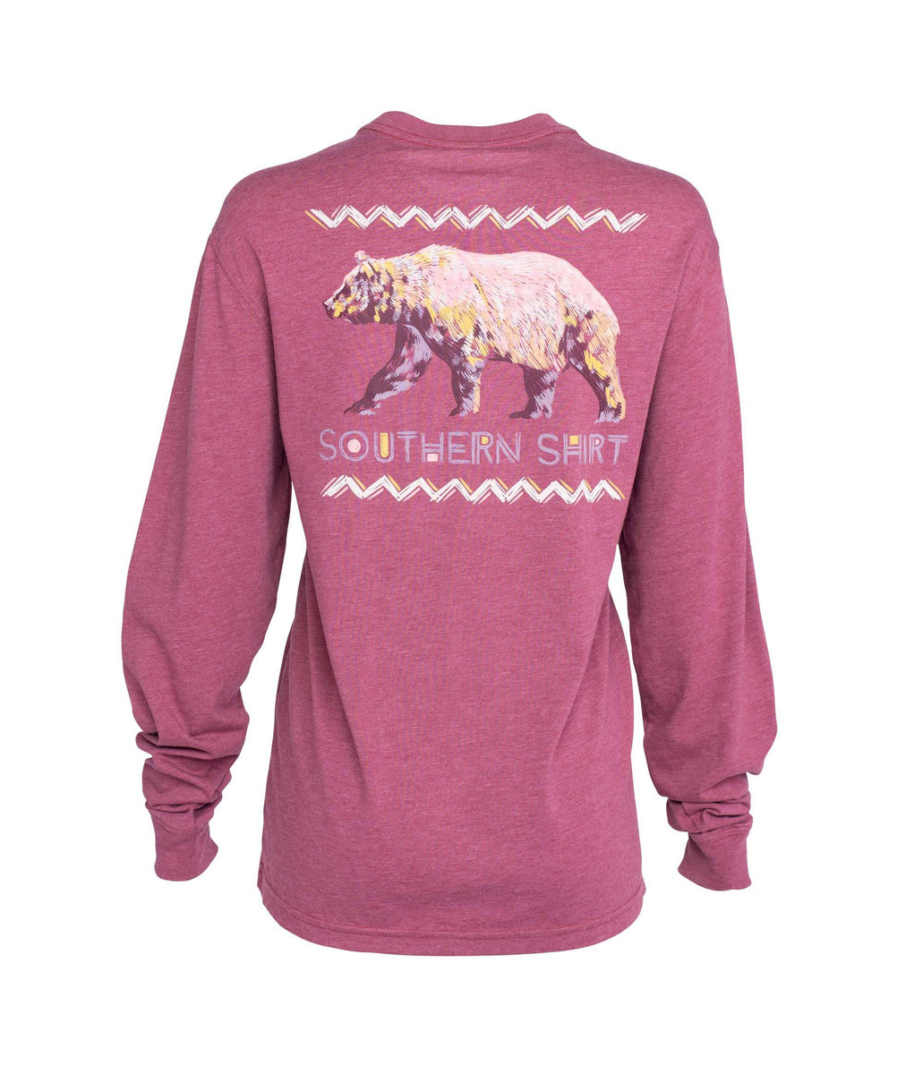 Colorful Bear LS - Antique Rose | Southern Shirt