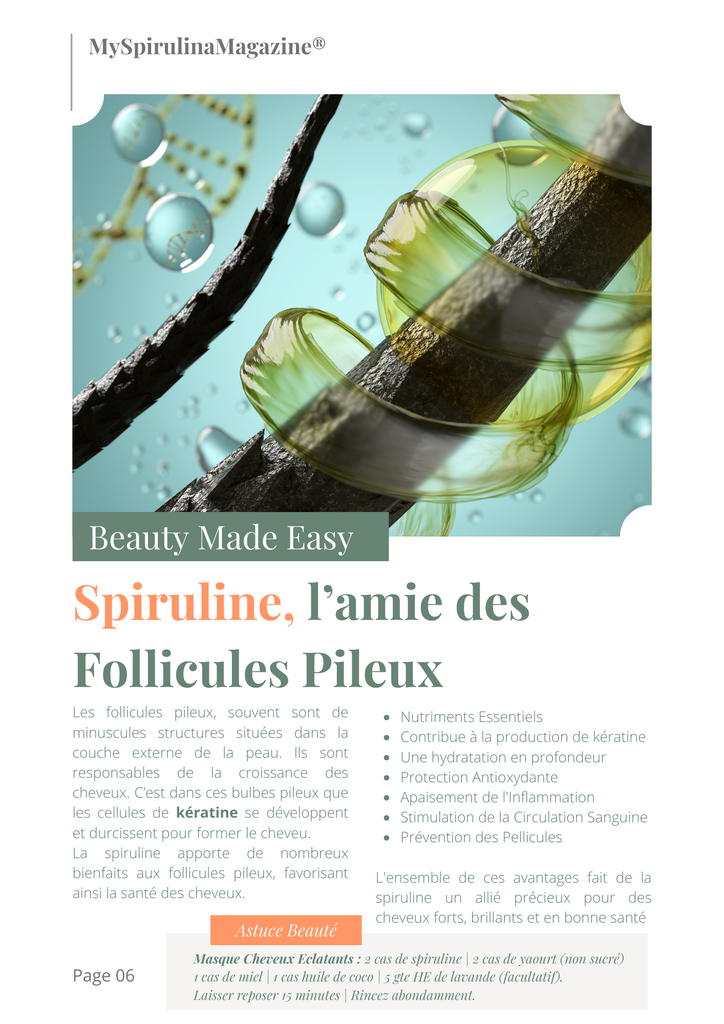 Comment la spiruline réduit la chute des cheveux ?