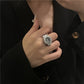 Women Unisex Finger Watch Creative Elastic Round Quartz Finger Ring Watches Rings Alloy Fashion Jewelry