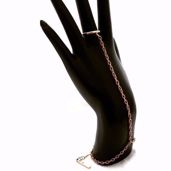 The "DERBY" Ring Bracelet With Handmade Chains in 18k