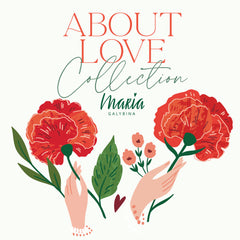 About Love logo by Maria Galybina for Cloud9 Fabrics