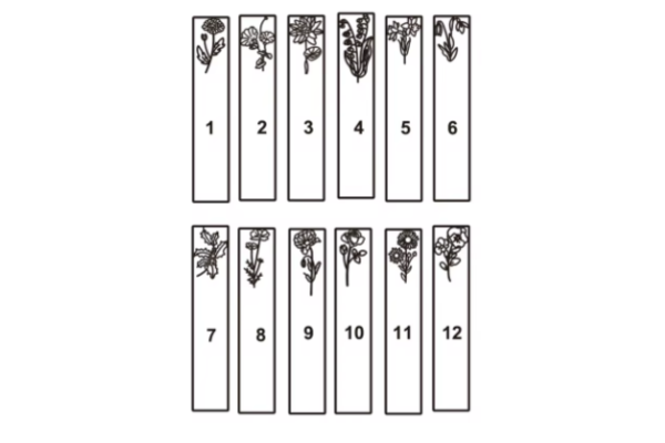 Elegant floral name bookmark with a rose design, perfect for gifts.