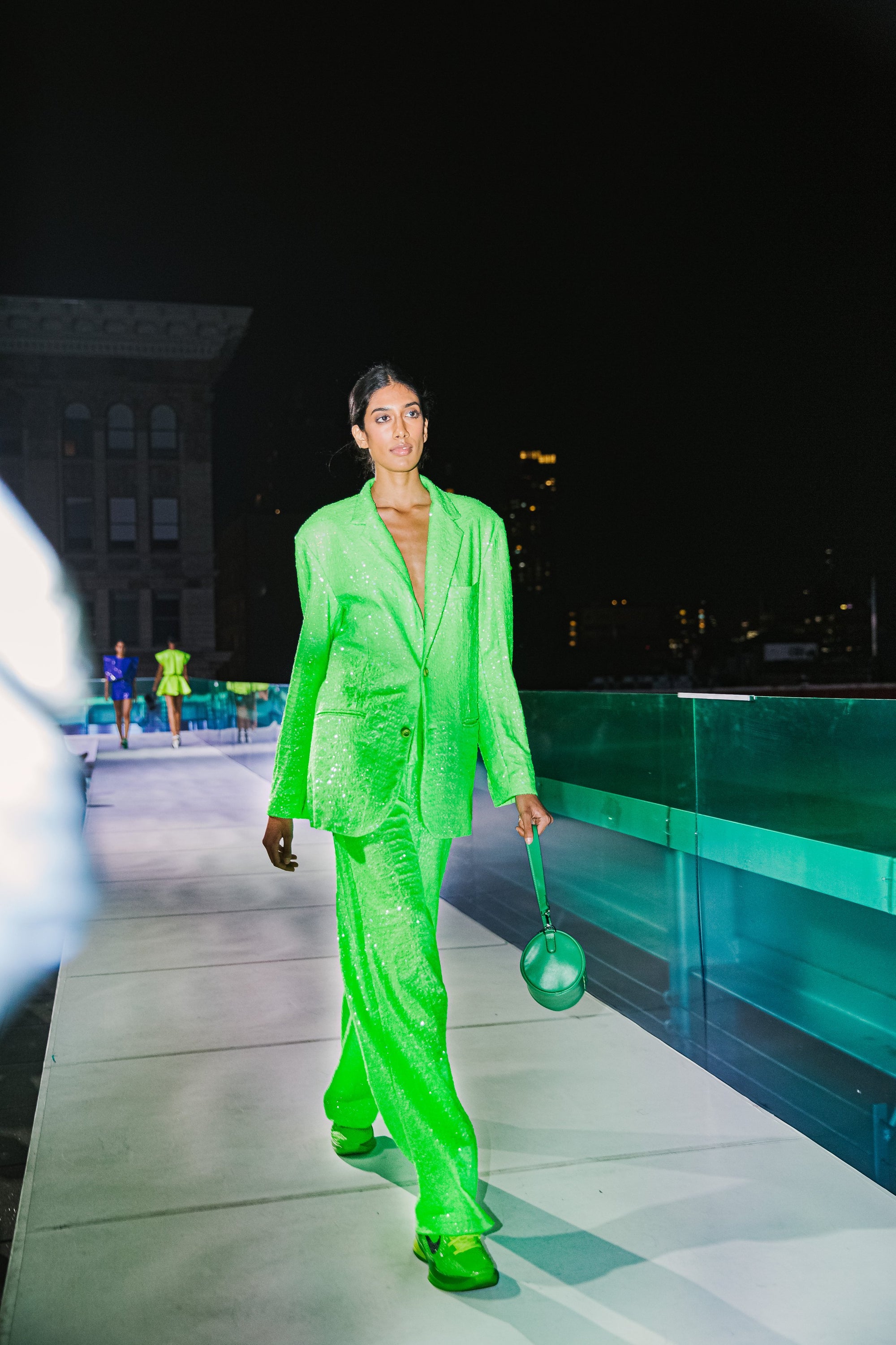 neon green tuxedo