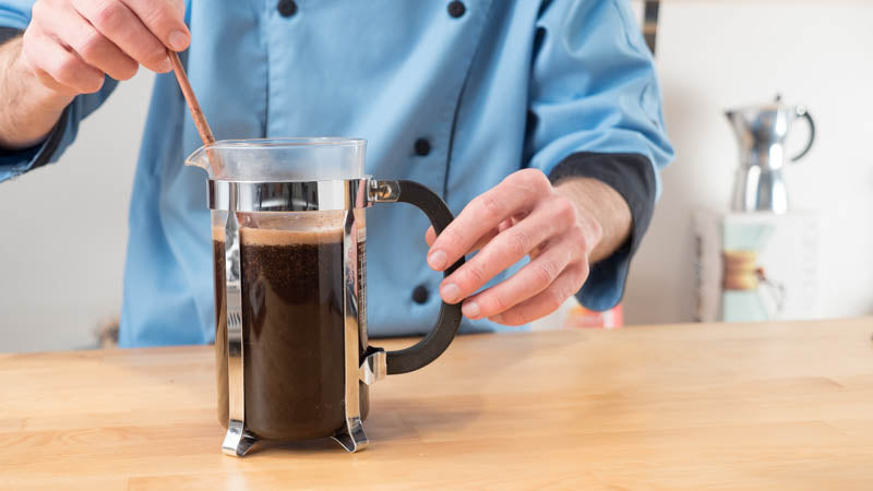 Stirring French Press Coffee