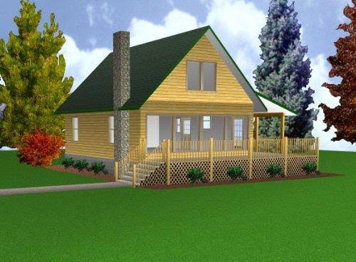 24x32 Cabin w/Loft Plans Package, blueprints & Material List
