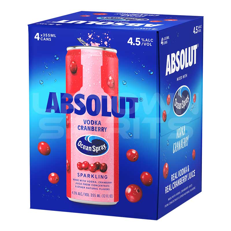 Absolut Ocean Spray Cranberry 4/355ml