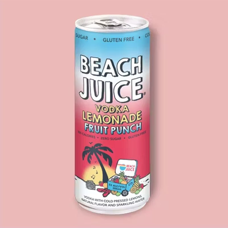 Beach Juice Lemonade Fruit Punch Vodka Cocktail 4/355ml