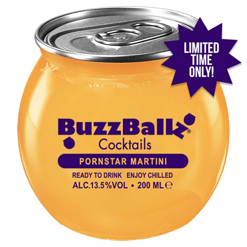 BuzzBallz Pornstar Passionfruit Martini Cocktails Full Case 24/200ml