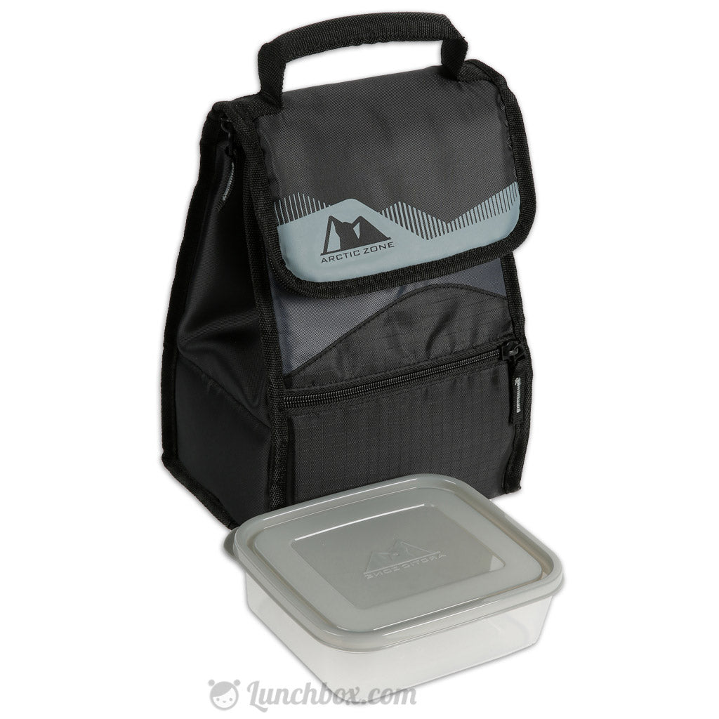 black insulated lunch box