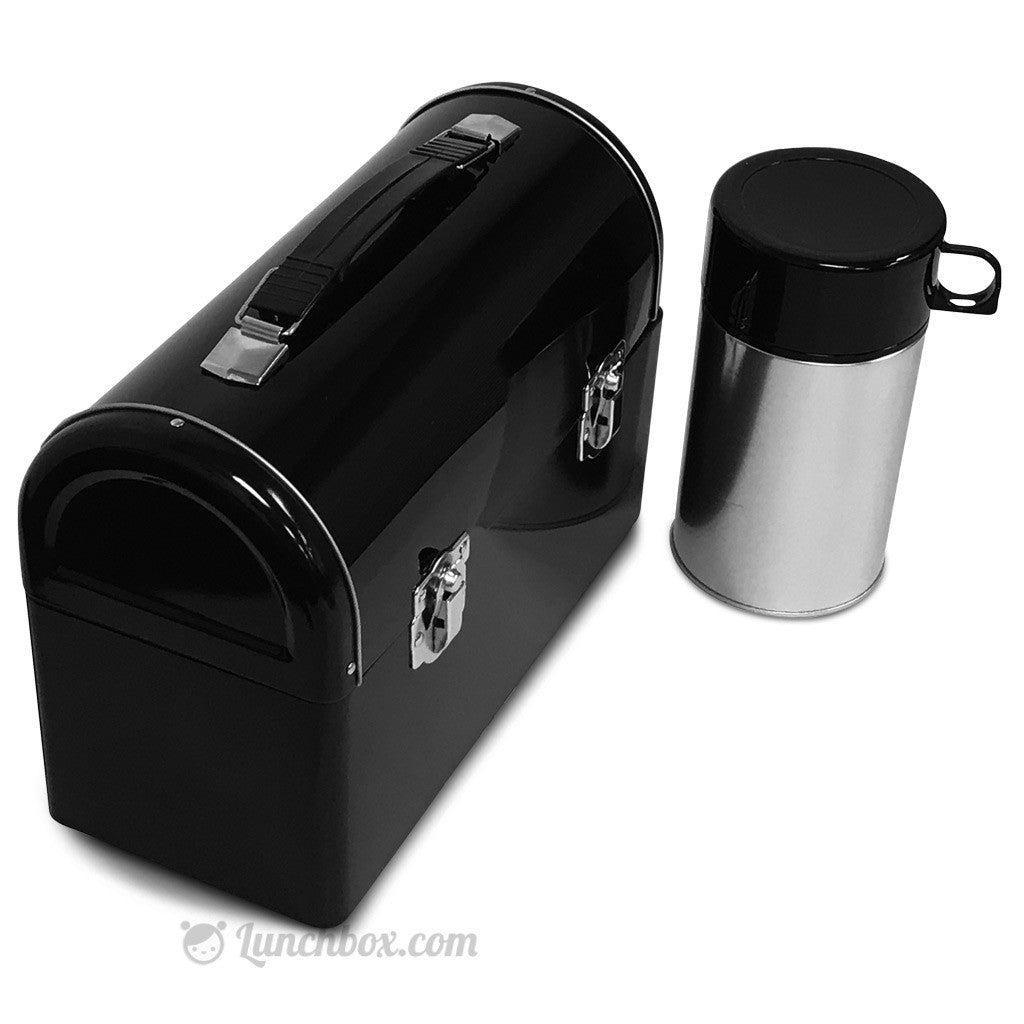 plain black lunch box