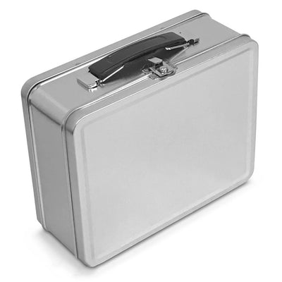 Lunchbox.com Standard Plain Sturdy Metal Storage Box with Plastic Handle -  Customizable DIY Tin for Art Work, Crafts and Scrapbook Fun Activities