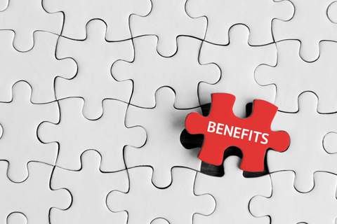 benefits written on jigsaw 