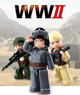 Jeu de construction brique emboitable compatible lego sluban wwii 2ème  guerre mondiale point de contrôle 4 en 1 armé militaire m38 b0679 soldats  articulés - Lego - Achat & prix