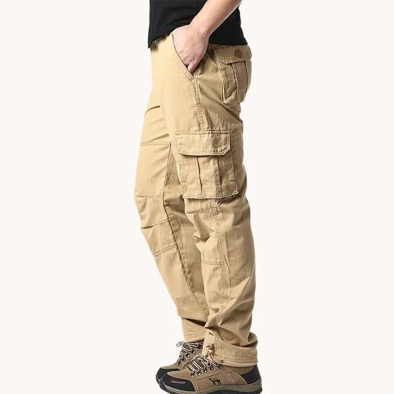 Men's Khaki tactical pants.