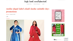 RASIKA DUGGAL HIGH HEEL CONFIDENTIAL EKADI CLOTHING BOLLYWOOD FASHION