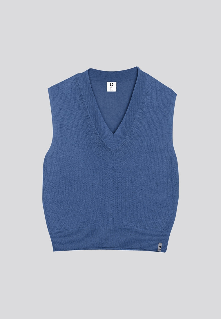 SOFT V-NECK SPENCER | Twilight Blue