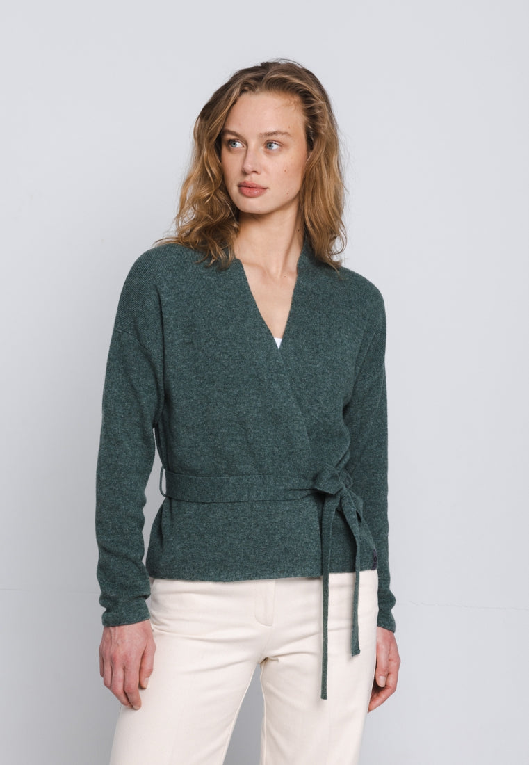 SOFT WRAP CARDIGAN | Sage