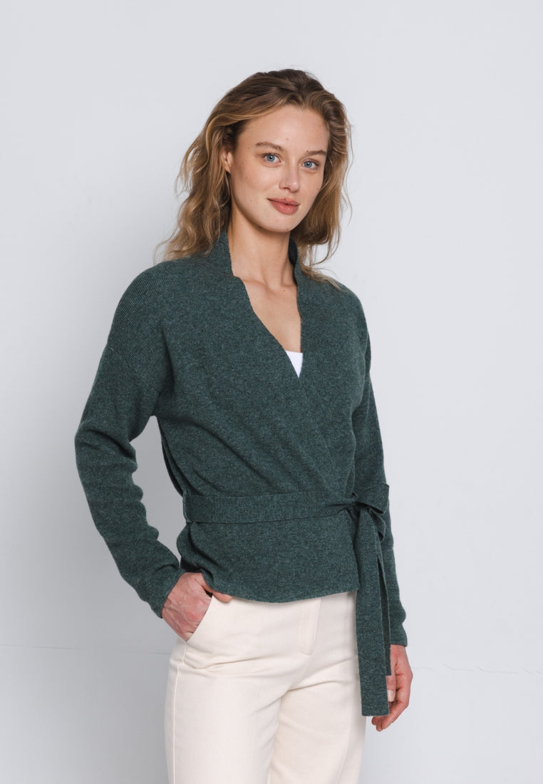 SOFT WRAP CARDIGAN | Sage