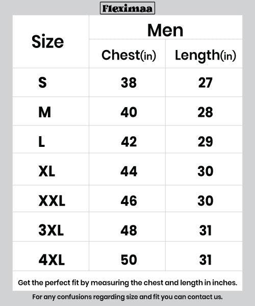 Size Chart for all Categories – Fleximaa