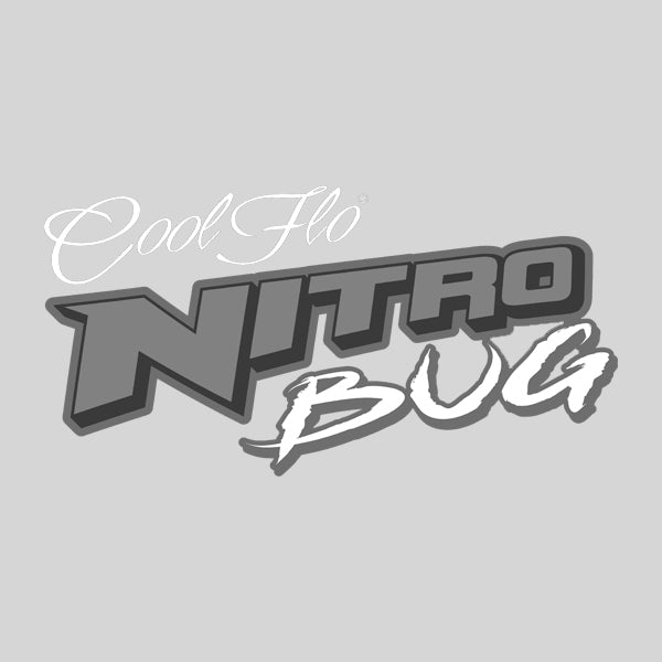 Cool Flo Nitro Bug logo in grayscale