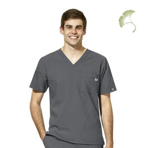 WonderWink W123 (6355) - Men's Men's V-Neck Scrub Top (AOFS) - Knighten Uniforms - Customer Order Portal