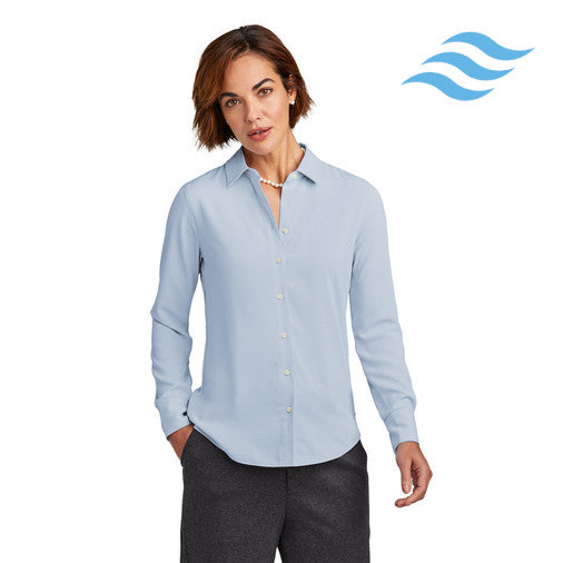 Brooks Brothers (BB18007) Women’s Full-Button Satin Blouse (Envision)