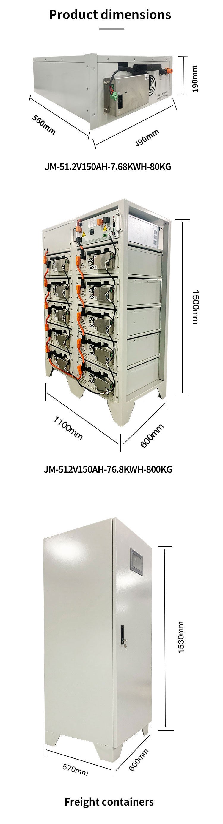 Solar Battery 51.2V150AH 76.8kwh