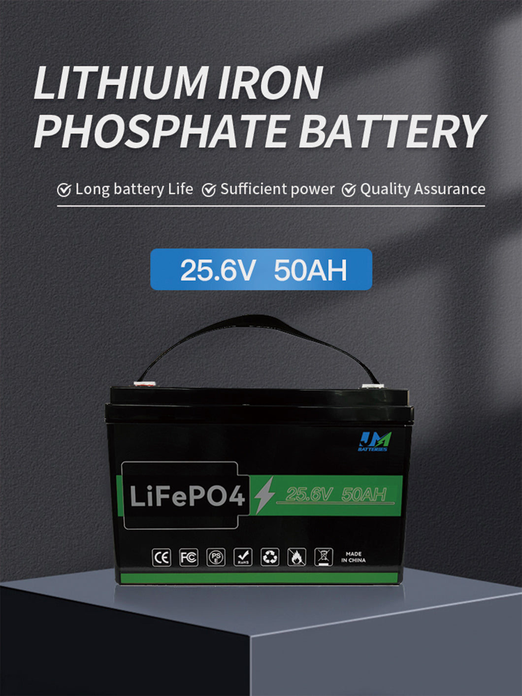 25.6V 50AH Lithium Ion Batteries