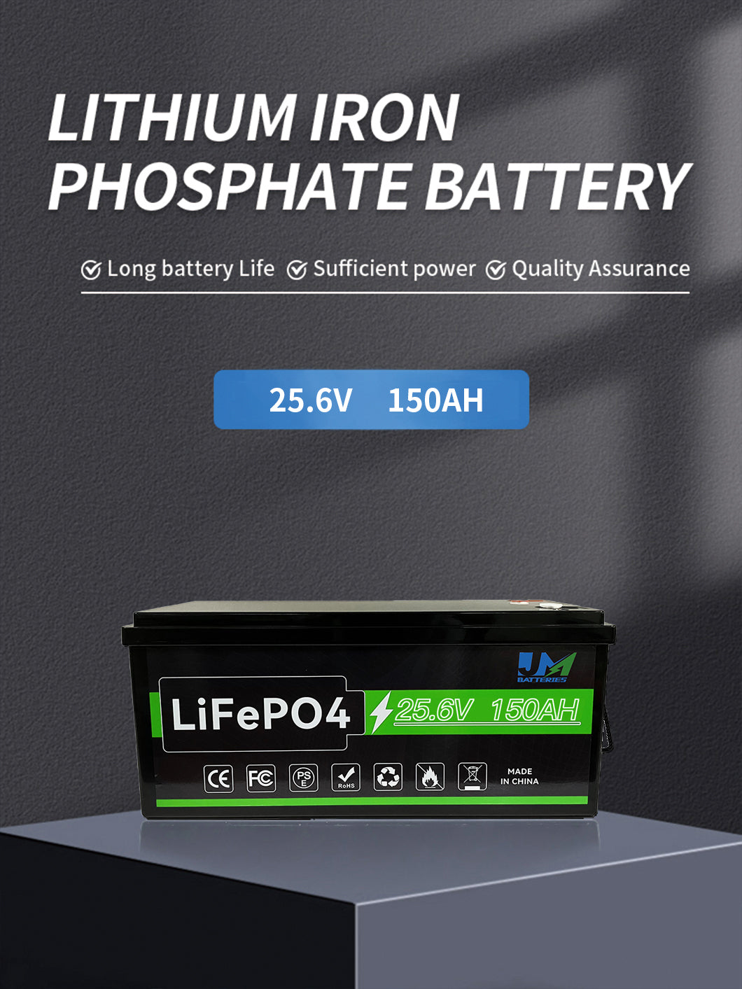 25.6V 150AH Lithium Ion Batteries