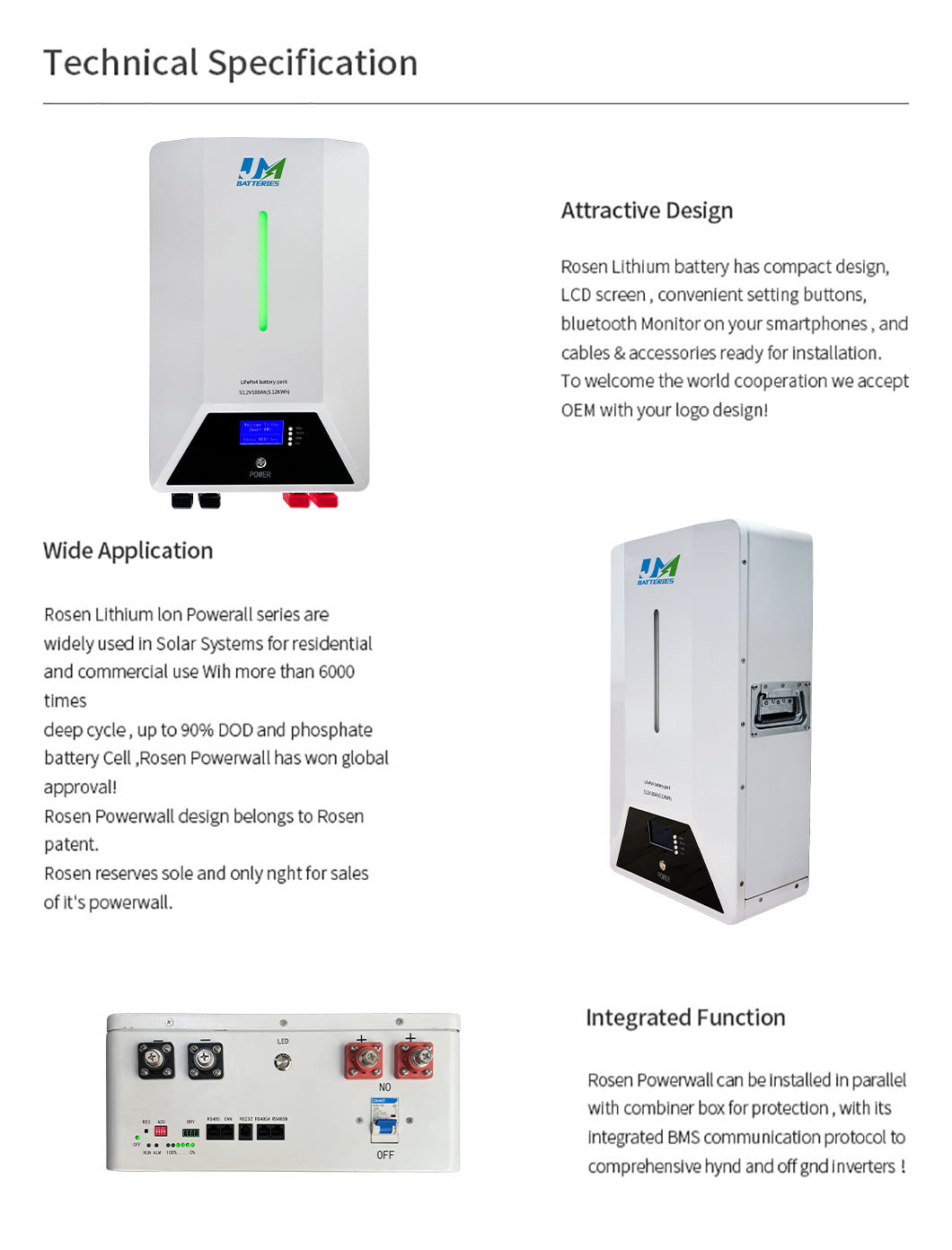 power wall lithium battery