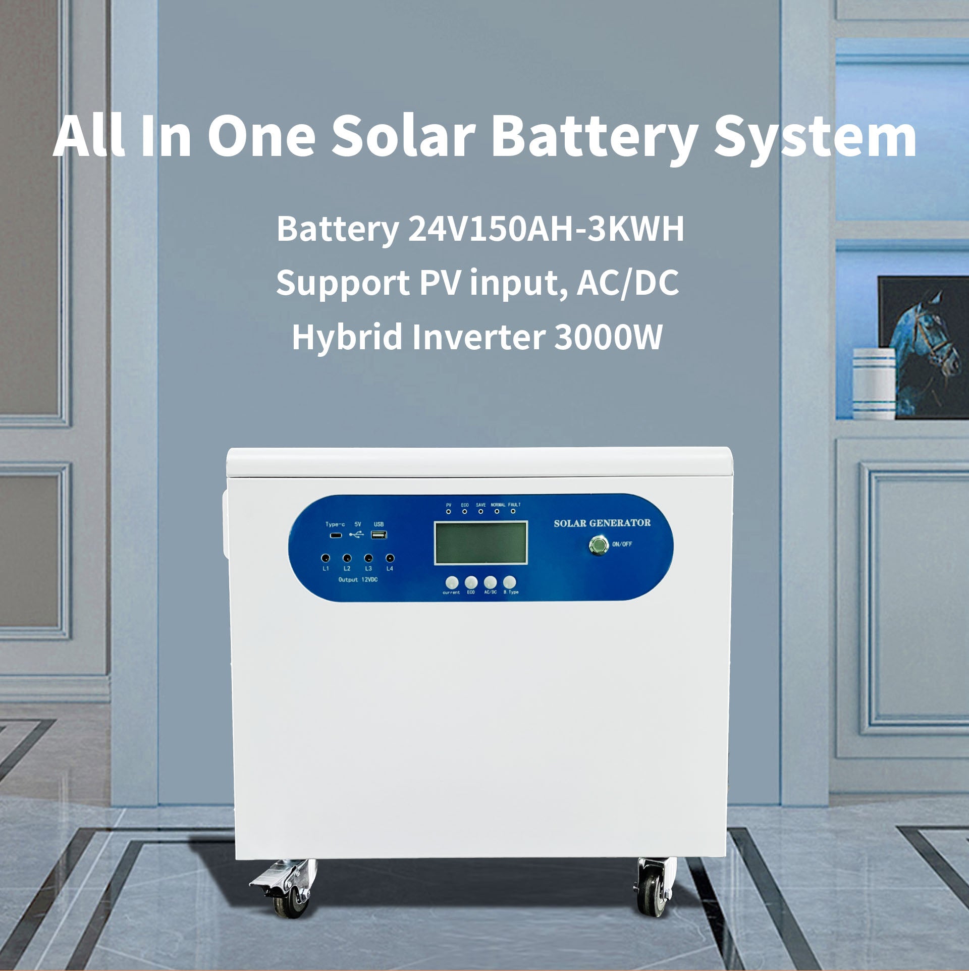 all in one solar battery