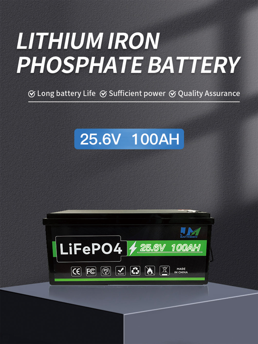 25.6V 100AH Lithium Ion Batteries