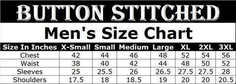 Mens jacket size chart