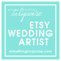 The Spotted Olive on Etsy is a featured Etsy Wedding Artist on Something Turquoise