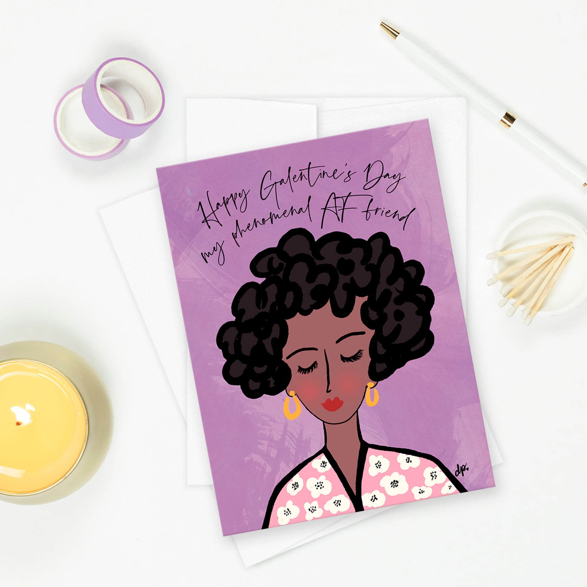 Phenomenal AF Friend Galentine Card by The Spotted Olive