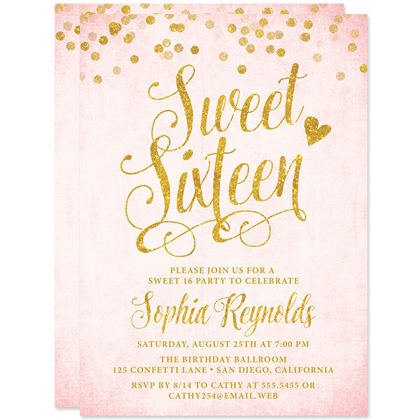 sweet sixteen invitations