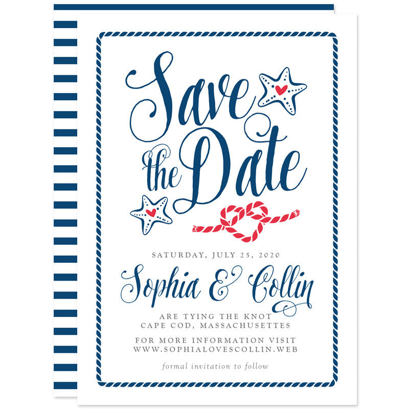 Save The Date Cards Nautical Modern Calligraphy The Spotted Olive