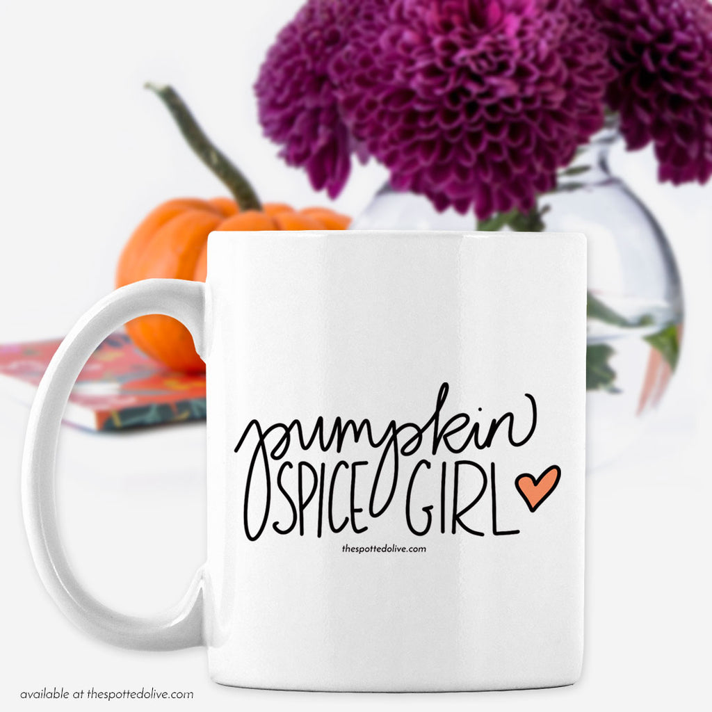 Pumpkin Spice Girl Coffee Mug Gift by The Spotted Olive