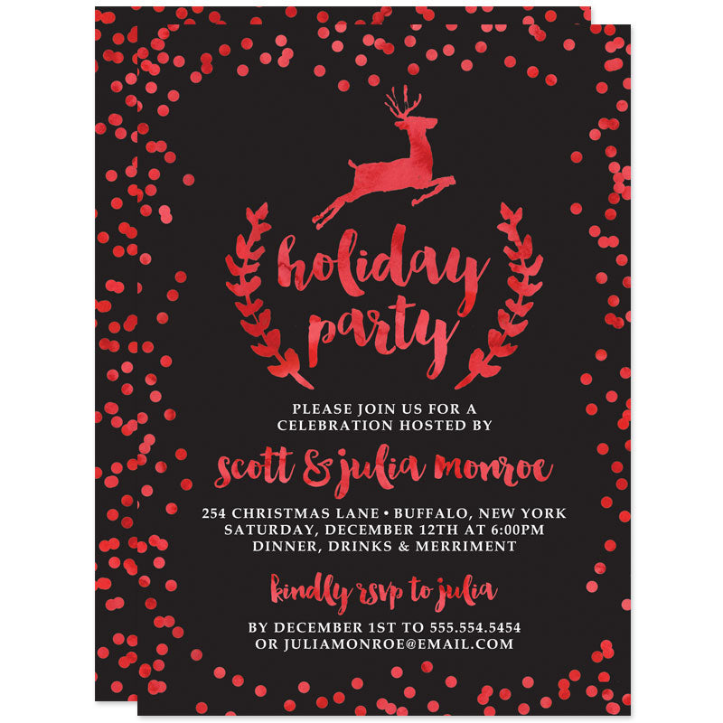 Holiday Party Invitations - Red Deer | The Spotted Olive