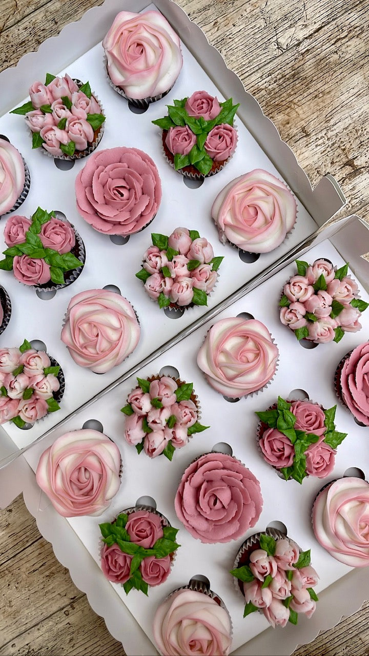 Cupcakes Florales Color Rosa Palo – mokacupcakes