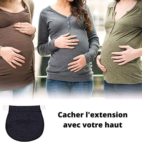 3pcs Extension Pantalon de Maternité Réglable Élastique Extension