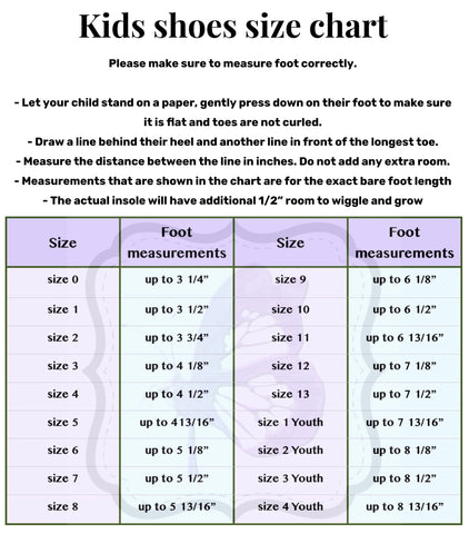 Size Chart – Butterfly Your World