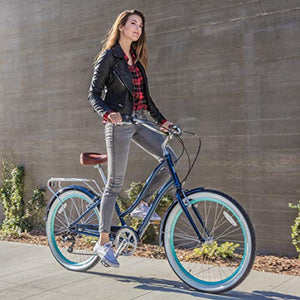 Women's 1/3/7/21 Speed Step-Through Hybrid Cruiser Bicycle