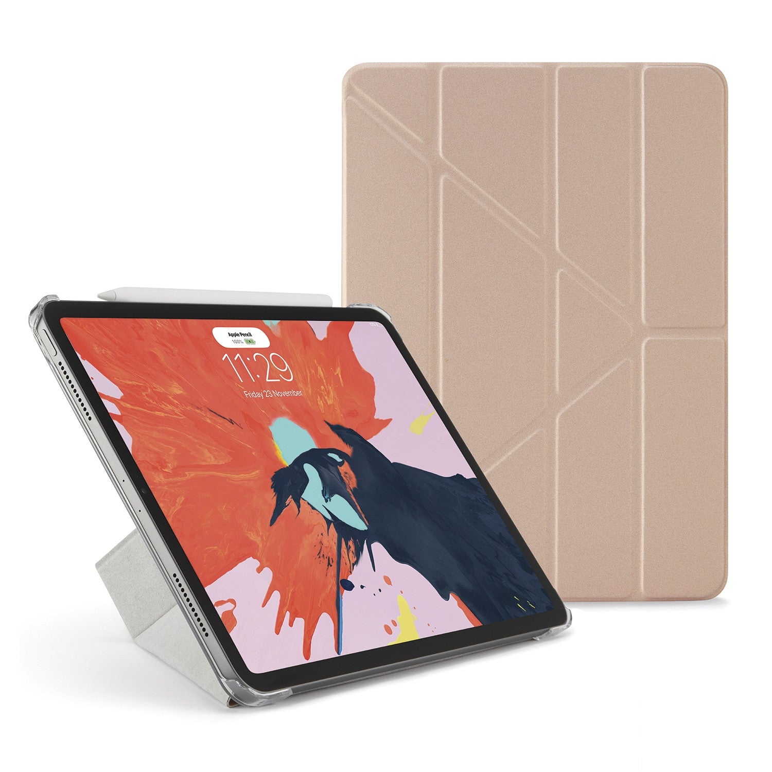 iPad Pro 11インチ [第4/3/2/1世代] オリガミケース ローズゴールド
