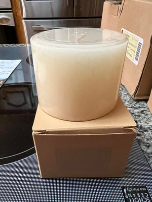 Longaberger pint size pillar in vanilla - Bonkers 4 Baskets