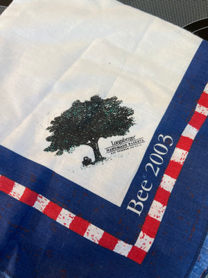Longaberger bee 2003 handkerchief - Bonkers 4 Baskets