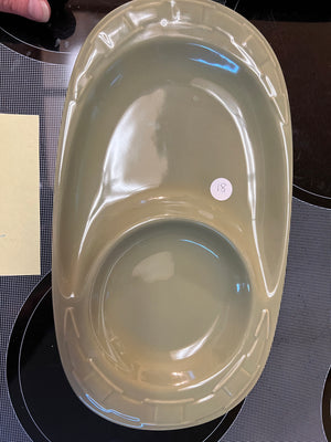 Longaberger soup & sandwich plate in Sage - Bonkers 4 Baskets