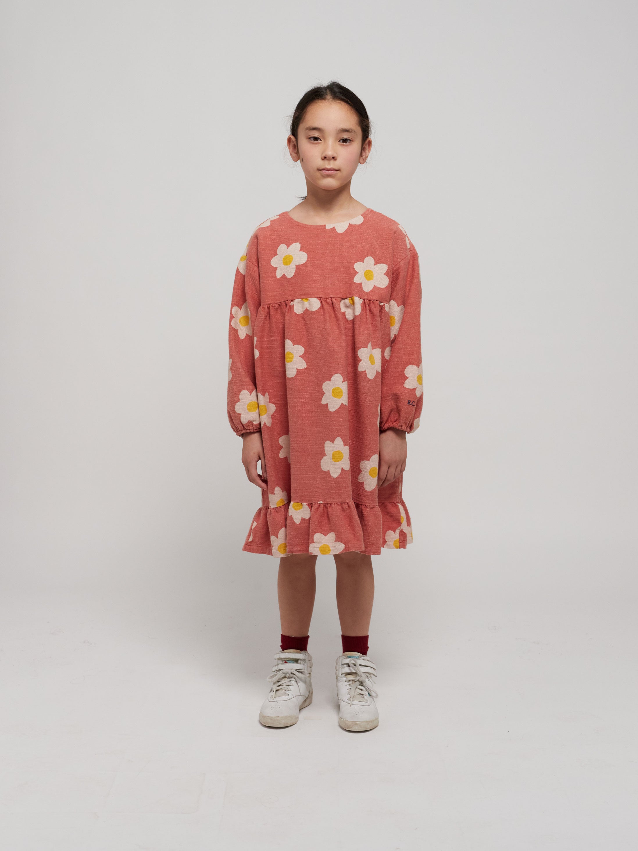 Baby Big Flower all over ruffle woven dress – Bobo Choses