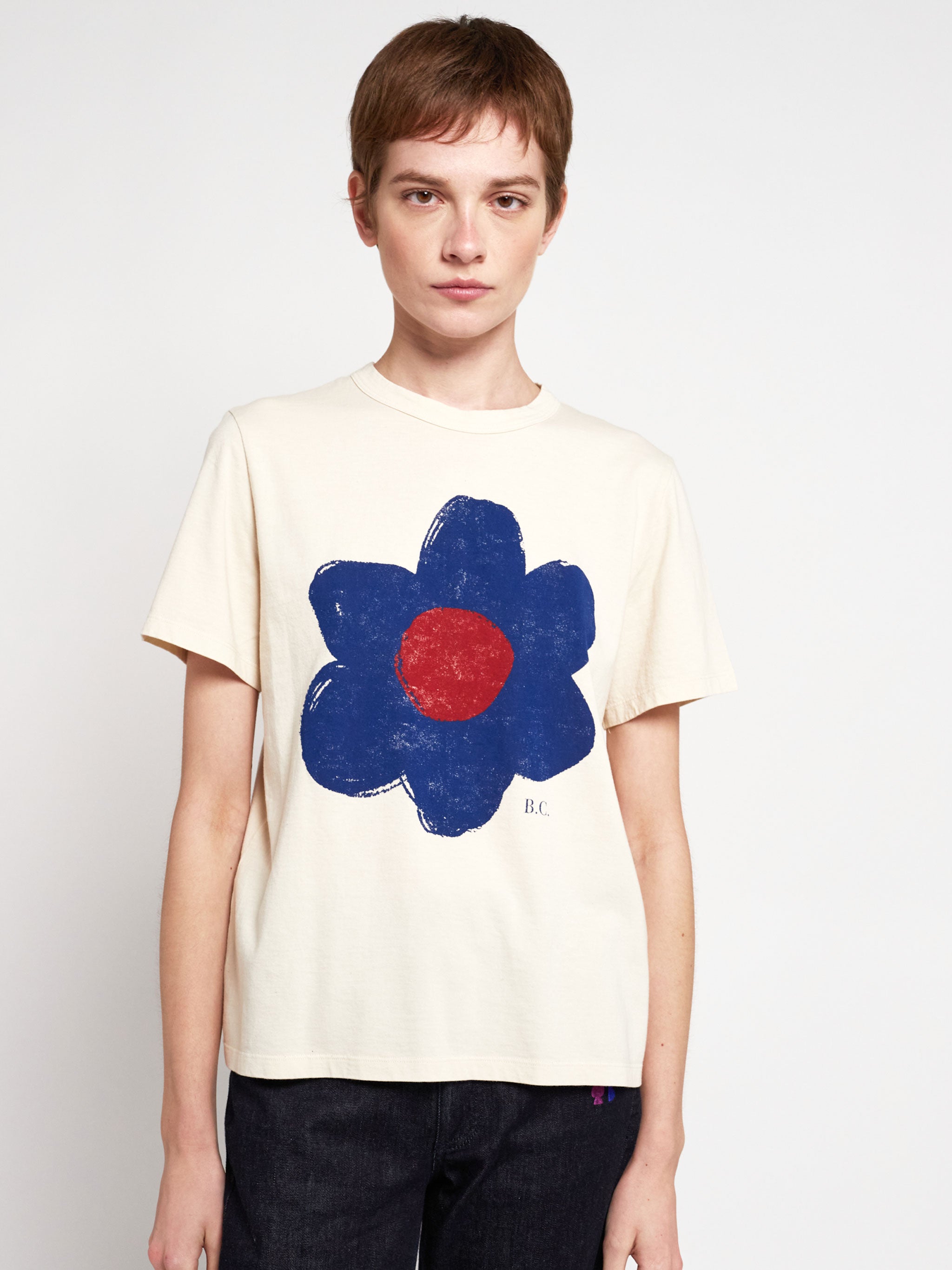 Retro Flowers all over short sleeve T-shirt – Bobo Choses